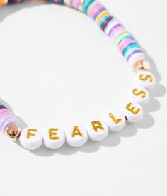 BKE Fearless Bracelet - Pink/White/Blue , Women's Misc Beaded stretch bracelet One size fits most. Apparel & Accessories Fun Pink Adjustable Stretch Bracelet, Pink Playful Customizable Stretch Bracelet, Playful Adjustable Pink Bracelets, Playful Pink Adjustable Stretch Bracelet, Pink Adjustable Stretch Bracelet, Fun Style, Pink Bracelet, Beaded Stretch Bracelet, Stretch Bracelets, Womens Bracelets