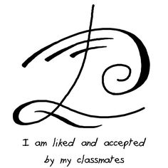 i am liked and accepted by my classmates, handwritten in cursive ink