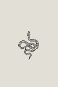 a drawing of a snake in black and white on a light gray background, with the tail curled up