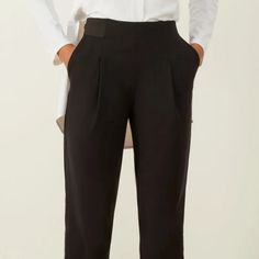 Aday Black Pants Never Wear Jeans Again.Elastic Waist Has Never Looked As Sharp. Size 4 Straight Leg Perfect For Travel/The Office/The Couch Black Business Casual Pantsuit With Pockets, Black Pantsuit With Pockets For Work, Black Workwear Pantsuit With Pockets, Tailored Black Bottoms With Elastic Waistband, Black Tailored Bottoms With Elastic Waistband, Black Pantsuit For Office, Black Trousers For Daywear, Black High-waisted Pantsuit With Pockets, Black Office Pants With Pockets