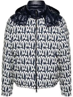 oxford blue/white feather down quilted monogram print padded design logo patch at the sleeve detachable hood branded zip puller front two-way zip fastening long sleeves elasticated cuffs two side zip-fastening pockets sleeve flap pocket internal zip-fastening pockets elasticated hem quilted lining Reversible Puffer Jacket, Oxford Blue, Monogram Prints, Leather Cap, Detachable Hood, Blue Jacket, Jacket Sale, Puffer Jacket, Down Jacket