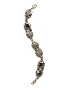 This line bracelet features multiple shield shaped crystals linked together. Sorrelli Jewelry, Tie Collection, Shaped Crystals, Artisan Fashion, Jewelry Brand, Timeless Jewelry, Swarovski Jewelry, Black Tie, Jewelry Branding