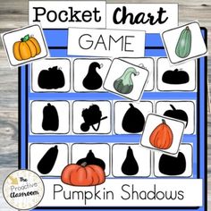 the pocket chart game for pumpkin shadows