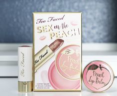 Too Faced Sex on the Peach Lipstick and Balm Set    #makeupaddict #makeuplover #makeupjunkie #instamakeup #lip #cosmetics #lipstick #wakeupandmakeup #lips #puckerupbabe #puckerupbabeofficial #beautyblogger  #lipliner #beauty #makeupslaves #beautyblog #bbloggers #toofacedcosmetics #toofacedlipstick #toofacedbetterthansex #toofaced #toofacedsexonthepeach #toofacedbornthisway #toofacedchocolatebar #toofacedbetterthansexmascara #lipbalm Best Moisturizing Lip Balm, Lipstick Pictures, Carmex Lip Balm, Wedding Lips