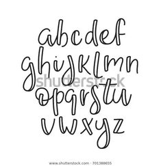 handwritten english alphabet with capital and lowercase letters