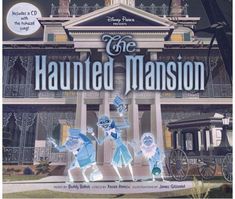 the book cover for the animated mansion with three cartoon characters in front of an old house