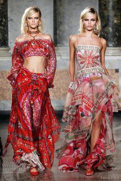 emilio pucci haute gypsy look Estilo Hippy, Mode Boho, Dior Couture, Red Dresses, Emilio Pucci, Boho Outfits, Beautiful Outfits, Ibiza, Runway Fashion