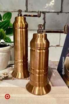 Add rustic charm to your kitchen counter with these copper-finish salt & pepper grinders. The design is so chic & easy to use, it doubles as decor, too. Bring ‘em out to add a finishing touch to your seasonal tablescape. Magnolia Farmhouse, Modern Cottagecore, Hearth And Hand, Updated Kitchen, Copper Finish, Kitchen Makeover, The Ranch, Dream House Decor, Home Reno