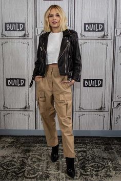 What To Wear With Cargo Pants [2023]: 60+ Cute & Stylish Cargo Pants Outfit Ideas To Style This Trend Cargo Pants Outfit Ideas, Stylish Cargo Pants, Pants Outfit Ideas, Cargo Pants Outfit, Black Leather Jacket, Pants Outfit, Cargo Pants, Outfit Ideas, Black Leather