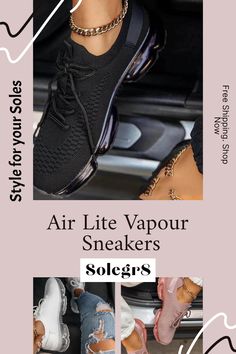 Elevate every step with Air Lite Vapors! 🌟 Effortlessly light and undeniably stylish, these shoes are your new go-to for all-day comfort and flair. Walk in comfort, stride in style. #AirLiteVapors #SoleGr8Style #ComfortInEveryStep #FashionThatFloats Black Friday Offer, Code Black, In Between, Women Sneakers, Pink Beige, Trendy Colors, Walk In, In Style, Womens Sneakers