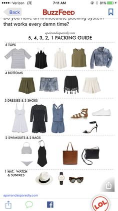 the ultimate guide to packing for an upcoming trip info sheet on what to pack in your travel bag