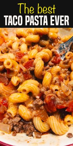 the best taco pasta ever