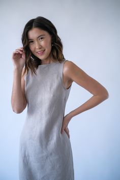 All the beauty in the simplicity🌾 Summer Dresses With Straight Neckline And Side Slits, Summer Linen Midi Dress With Side Slits, Minimalist Fitted Midi Dress, Fitted Minimalist Midi Dress, Fitted Linen Dresses With Side Slits, Minimalist Fitted Summer Dresses, Fitted Minimalist Summer Dresses, Summer Sheath Maxi Dress With Side Slits, Knee-length Mini Dress With Side Slits For Summer