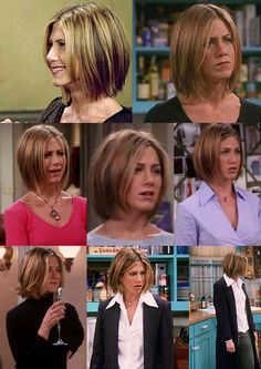 Rachel Friends Hair, Jennifer Aniston Short Hair, Jennifer Aniston Haircut, Rachel Haircut, Rachel Hair, Grey Blonde Hair, Jennifer Aniston Hair, Jenifer Aniston