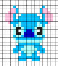 a cross stitch pattern with an image of a blue cat's face on it