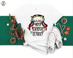 "🎄You Serious Clark Shirt, Christmas Vacation, Christmas Shirt, Clark Griswold, Griswold Christmas, Clark Griswold Shirt, Funny Christmas Shirt 🎄 We use a high-quality unisex Jersey Bella+Canvas 3001 Short Sleeve Tee. HOW TO ORDER? Please, check and review all photos; 👕 Choose your T-Shirt size and design color of the T-Shirt; 🛒 Click \"Add to cart\". You can go back to add more products; 💵 Click \"Proceed to checkout\" or \"Pay with PayPal\" (you can pay at PayPal without a PayPal account) Winter Blessings, Christmas Movie Shirts, Thankful Shirt, Christmas Matching, Womens Christmas Shirts, Cheer Shirts, New Years Shirts, Santa Shirts, Merry Christmas Shirts