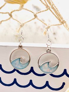 Baby Blue Opal Effect Wave Resin Earrings Hypoallergenic - Etsy Resin Earrings For Summer Beach, Summer Beach Resin Earrings, Blue Ear Wire Earrings For The Beach, White Resin Earrings For The Beach, Ocean-inspired Blue Jewelry For Beach Season, Round Beach Earrings For Summer, Blue Resin Jewelry For Summer, Round Summer Beach Earrings, Ocean-inspired Jewelry For Summer