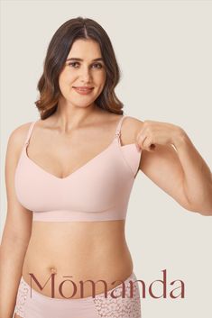 360° Bare Seamless Nursing Bra MOMANDA®_Gentle Rose Full Coverage Soft Touch Pink Nursing Bra, Pink Full Coverage Nursing Bra With Soft Touch, God Sent, Dead Ends, Nursing Bra, Mean It, Your Back, To Sleep, Soft Fabric