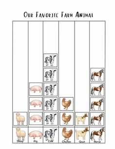 an animal chart with different animals and their names