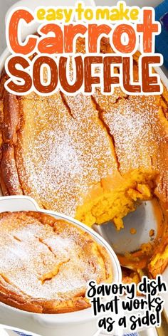 the cover of easy to make carrot souffle