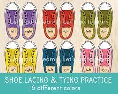 shoe lacing and tying practice clip art for kids to use on shoes or t - shirts