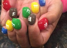 Candy nails 🍭 Weird Nail Ideas, Nail Polish Tutorial, Bubble Nails, Bad Nails, Crazy Nail Designs, Crazy Nail Art, Crazy Nails, Toe Nail Art, Trendy Nail Design