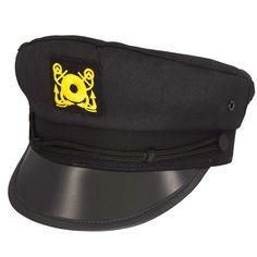 PRICES MAY VARY. Made of plastic and 100% cotton, High quality embroidery Kids size hat, The admiral hat approx. 22" in circumference, The plastic brim measures approx. 2 1/2" long, one size fits most 10 year old + boys girls & teenagers Classic Gold embroidered nautical mariner emblem & golden rope onto the brim Adjustable snapback at the back, Great look for heading out on a cruise/sail boat Perfect for a nautical themed party, beach wedding party, Halloween costume, nautical game costume, bac Sailor Hat Mens, Adjustable Sailor Style Cap, Us Navy Hat, Snow White Wig, Red Sailors Hat, Sailors Hat, Beach Wedding Party, Captain Cap, Makeup Kit For Kids