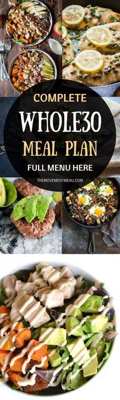 the complete whole 30 meal plan is shown here