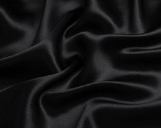 Silk satin fabric pure solid fabric NO.03 black color for | Etsy Black Satin Fabric, Satin Noir, Silk Satin Fabric, Silk Pillowcase, Silk Charmeuse, Stretch Satin, Tall Model, Mulberry Silk, Pure Color