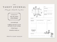 the tarot journal is open and ready to be used as a wedding guest book