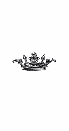 a black and white drawing of a crown on a white background with the words vintage royal crown by biblogrights