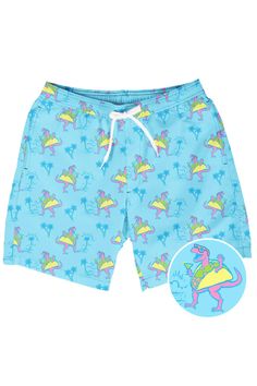 Tipsy Elves Swim Trunks The Tacosaurus Stretch Swim Trunks are prime for summer time swimming, snacking, and stomping around the beach like a dang dinosaur. Keep your shades on and your lettuce shredded, bro. Men's Summer Outfits, Taco Truck, Tipsy Elves, Mens Summer Outfits, Shark Tank, Swim Trunks, Mens Summer, Lettuce, Summer Time