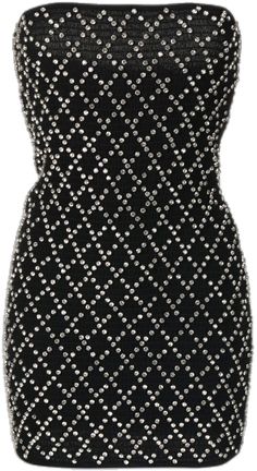 Mini Dress, Crystals, Black