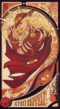 the poster for gyro zeppi shows a woman with long blonde hair