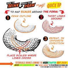 an info sheet with instructions on how to draw the lines in different directions and colors