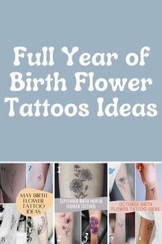 February And November Birth Flower Tattoo, Birthstone Flower Tattoo, Tattoo With Birth Year, December Tattoos Ideas, June Flower Tattoo, December Flower Tattoo, Birth Flower Tattoos Ideas, Flower Tattoos Ideas, Birth Year Tattoo