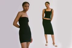 Classic stretch mini tube dress that can be worn as a pencil skirt for ultimate versatility. Made in USA from locally sourced, high-end cotton spandex jersey that’s lightly sanded for a subtle velvety hand feel. 91% Cotton, 9% Spandex. Fits true to size.