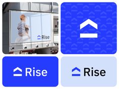 three different signs with the words rise, rise and baby on them