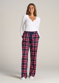 About Our Women’s Tall Flannel Pajamas You’ll never want to get out of bed when you’re wearing these women’s tall pajama pants. For years, tall women have had to settle for PJs that are way too short and fit in all the wrong places, but not anymore. You loved our classic flannel PJs and now we’re bringing you a pair with a regular fit and an open-bottom leg with all the length you need. These pajama pants have been designed exclusively for women between 5’9” and 6’6” with two different length op Pyjamas Pants Christmas, Pajama Pants Outfit, Flannel Pj Pants, Flannel Pjs, 90s 2000s Fashion, Flannel Pajama Pants, Ankle Socks Women, Get Out Of Bed, Flannel Women