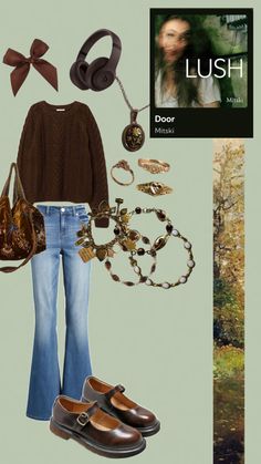 Mitski Outfit inspired by door of lush #mitski #mitskishuffle #album #song #music #lush #outfit #aesthetic #brown Mitski Concert Outfit, Aesthetic Brown, Themed Outfits