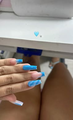 Nails Azul, Braid Accessories, Small Nails, Nails Salon, Vacation Nails, Top Nail, Square Nails