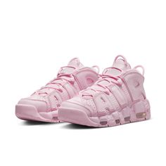 (WMNS) Nike Air More Uptempo 'Pink Foam' DV1137-600 - KICKS CREW Best Volleyball Shoes, Nike Air Uptempo, Pink Nike Shoes, Look Legging, Nike Air More Uptempo, Nike Air More, Pretty Shoes Sneakers, All Nike Shoes, Nike Air Shoes