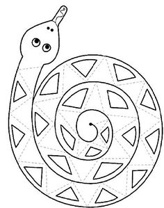 a snail that is sitting on top of a circular object with geometric shapes and lines