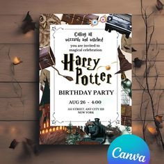 a harry potter birthday party is on the table