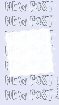 the new post has been drawn with black ink and is in two different font styles