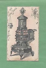 an old fashioned stove is shown in this green book cover with writing on the front