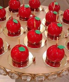 there are many desserts on the table ready to be eaten and served for guests