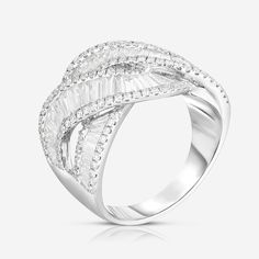 Ring Concierge Rings Baguette Lace Ring Ring Concierge, Necklace Length Guide, Diamond Signet Ring, Bracelet Size Chart, Crossover Ring, Lace Ring, Diamond Rings Design, Baguette Diamond Rings, Pave Diamond Ring