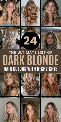 Click for More ➡️ | Save for Later ❤️  Discover the ultimate guide to dark blonde hair with highlights! Whether you’re a brunette looking for a subtle change or a blonde aiming to add dimension, our list of 24 stunning styles will inspire your next salon visit.   From caramel honey lowlights to bold platinum tips, these trendy ideas are perfect for every season and style preference. Don't miss out on transforming your look with these beautiful, eye-catching highlights! Dark And Light Blonde Highlights, First Time Highlights For Brown Hair, Light Brown Hair With Front Blonde Streaks, Blonde Highlights For Dark Blonde Hair, Darker Hair With Blonde Highlights, Hair Color After Highlights, Long Dirty Blonde Hair With Highlights, Dark Blonde Color Ideas, Light Highlights Blonde