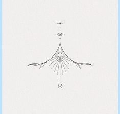 a drawing of an upside down chandelier